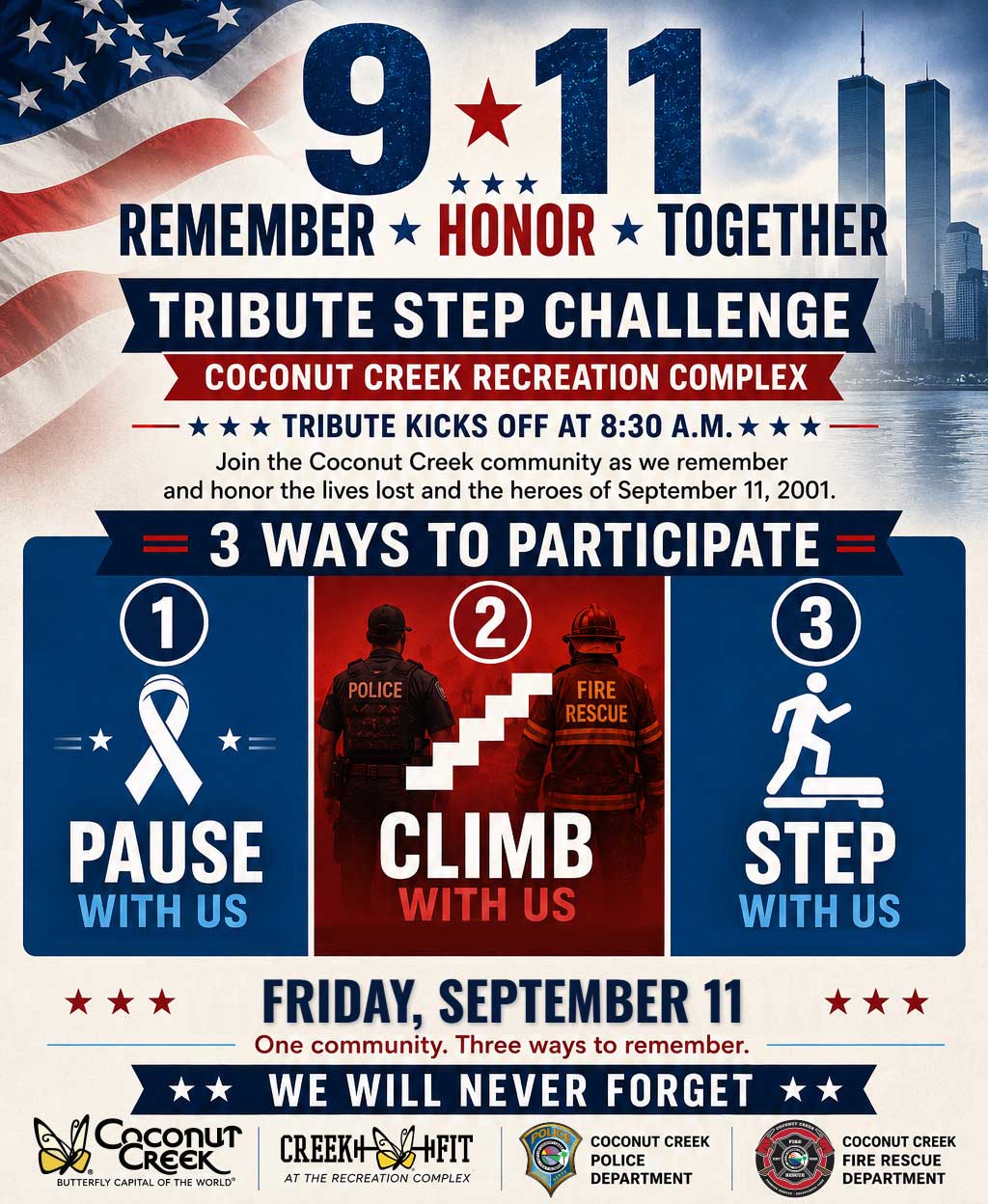 9-11 Tribute Step Challenge in Coconut Creek