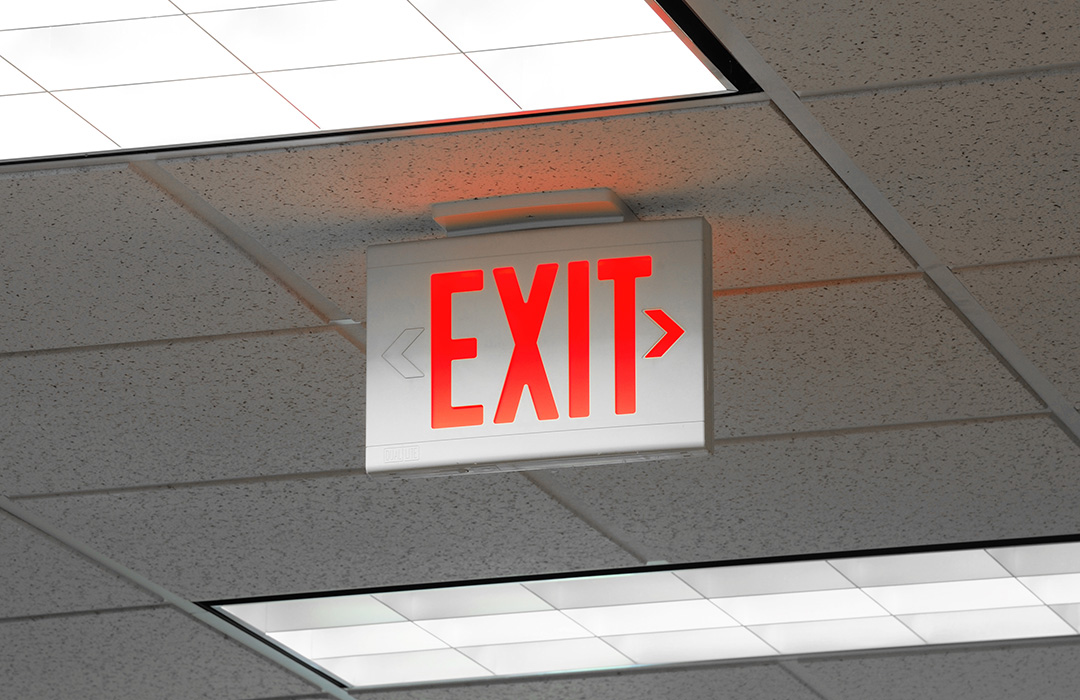 Building Fire Exit Sign